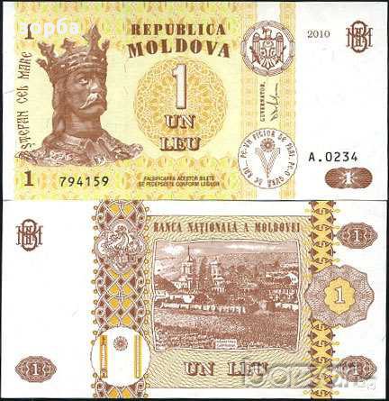 МОЛДОВА 1 ЛЕЯ 2010 UNC, снимка 1