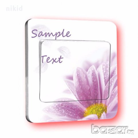 лилаво цвете стикер за контакт ключ на лампа копчето