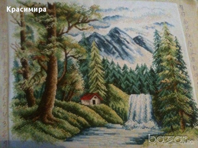 Гоблен"Пътя на водопада"  , снимка 1 - Гоблени - 11440245