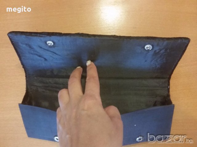 Нова дамска Чанта велурена тип портомоне , снимка 5 - Чанти - 18495805