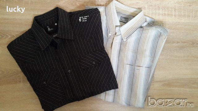 Прекрасни спортни мъжки ризи с дълъг ръкав LACOSTE и G-STAR - размер XL /42/, снимка 1 - Ризи - 20259948