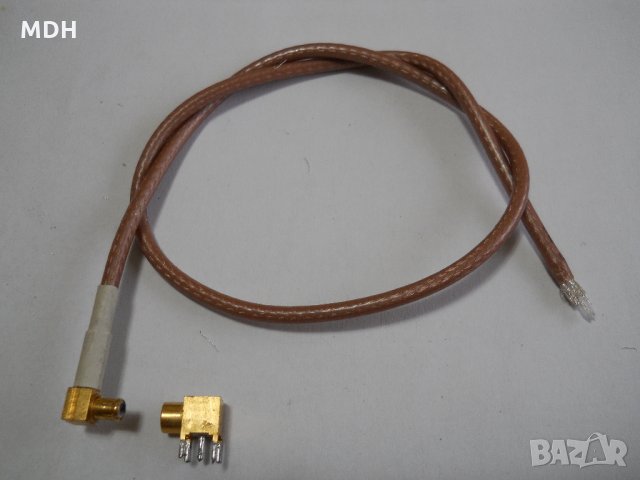 СВЧ кабел с букси за платков монтаж, снимка 1 - Друга електроника - 23054884