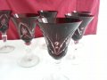 Кристални чаши цветен червен кристал, снимка 4