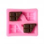 шоколадов блок плочка парченца шоколад начупен силиконов молд форма декорация торта фондан шоколад, снимка 1 - Форми - 17721724