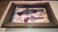 ретро/колекция-картина с пищови 50х40х7см-с стъкло и за стена, снимка 2
