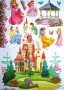огромен приказен замък с принцеси стикер лепенка самозалепващ за стена и мебел детска стая , снимка 2