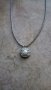 Сребърно колие с натурална перла , снимка 1 - Колиета, медальони, синджири - 25416736