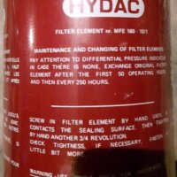 Хидравличен филтър HYDAC TYP MFE 160-10/1, налични 8 , снимка 1 - Аксесоари и консумативи - 25402746