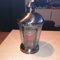 иноксов фенер с стъкла-за свещ-внос холандия-34х19см, снимка 10 - Колекции - 20893381