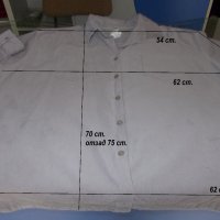 Сива дамска джинсова риза XXL размер, снимка 4 - Ризи - 20127682