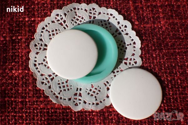 4,4 см кръг силиконов молд форма за украса торта фондан, снимка 1