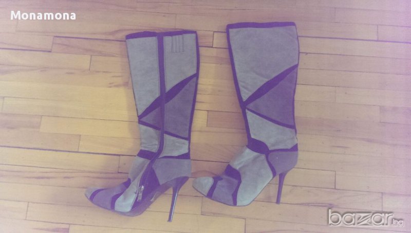 РАЗПРОДАЖБА Страхотни велурени ботуши, снимка 1