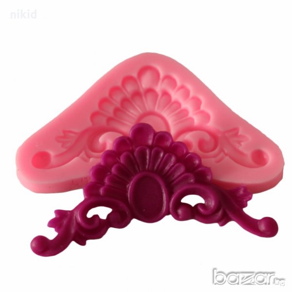 ОР2 Тока орнамент борд кант силиконов молд форма декорация торта фондан шоколад и др., снимка 1