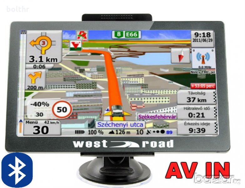 GPS НАВИГАЦИЯ WEST ROAD WR-X256S BT AV IN FM EU 800MHZ 256MB RAM, снимка 1