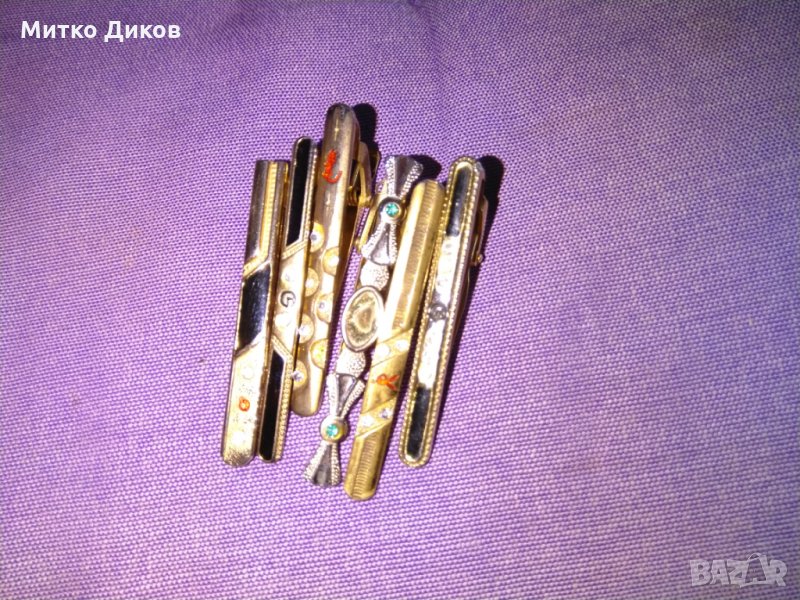 Игли за вратовръзка позлатени, снимка 1