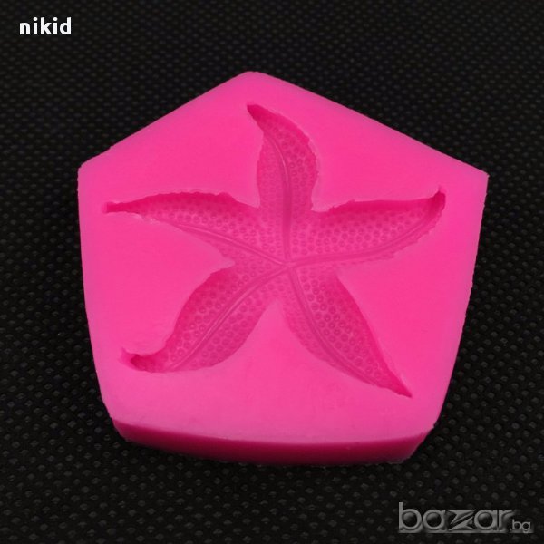 Релефна морска звезда силиконов молд форма за украса декор торта фондан шоколад и др., снимка 1