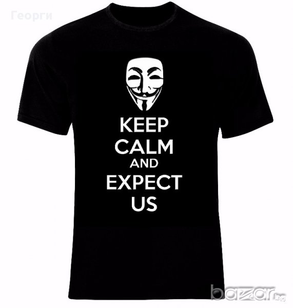 Анонимните Anonymous V for Vendetta Ceep Calm Тениска Мъжка/Дамска S до 2XL, снимка 1