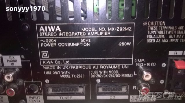 Aiwa-stereo amplifier-280w made in uk-внос швеицария, снимка 16 - Ресийвъри, усилватели, смесителни пултове - 15735735