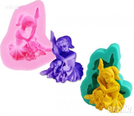 Момиче Балерина с вдигнат крак силиконов молд форма декорация торта мъфини украса