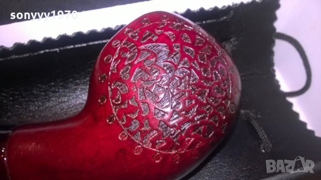 луксозна лула със стоика и кожен калъф-внос швеицария, снимка 16 - Лули - 22472928