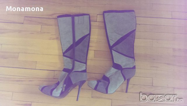 РАЗПРОДАЖБА Страхотни велурени ботуши