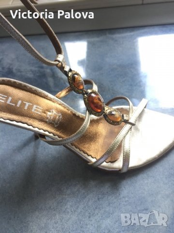 Уникални нежни сандали,ест кожа, снимка 2 - Дамски елегантни обувки - 24997909