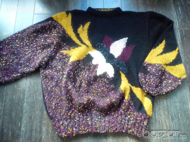 ръчно плетен пуловер от мохер - гарантиран уникат! 