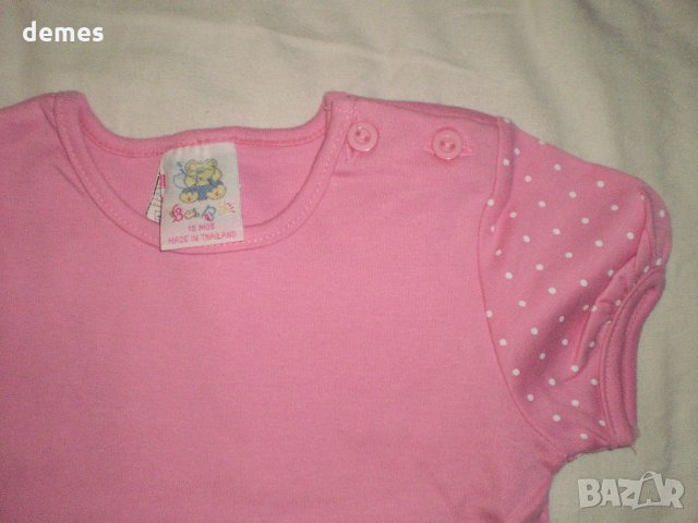 Бебешка тениска в розово за 18 месечно бебе,нова, снимка 2 - Бебешки блузки - 21691169