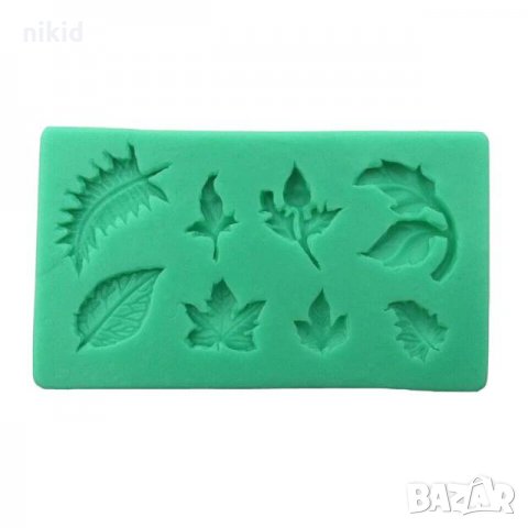 8 вида листенца листа листо силиконов молд форма декорация торта фондан шоколад и др.