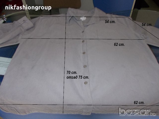 Сива дамска джинсова риза XXL размер, снимка 4 - Ризи - 20127682