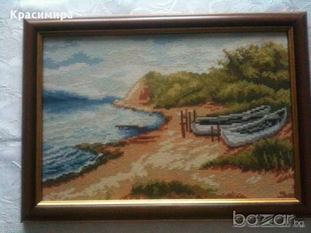 Гоблен"Лодки на брега"