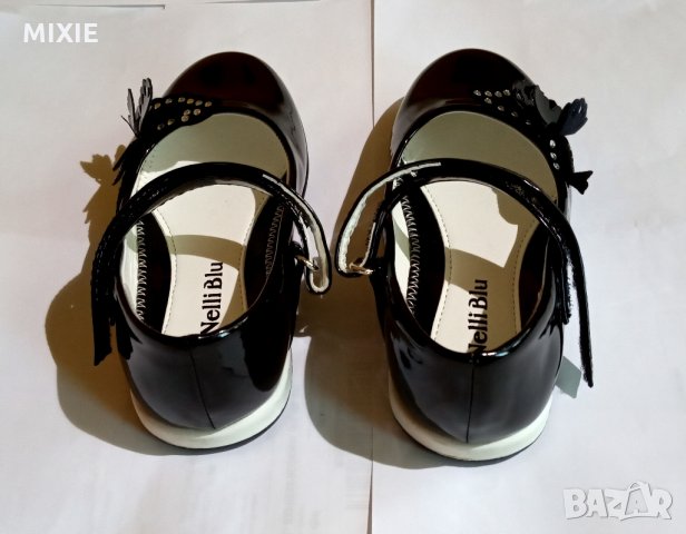 Детски черни лачени обувки Nelli Blu, № 27, снимка 5 - Детски обувки - 26121335