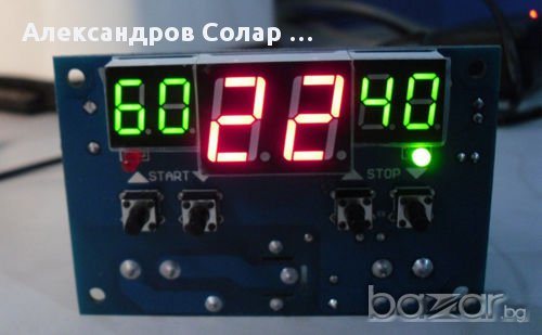12v DC  температурен контролер с 3 дисплея и NTC сензор, снимка 3 - Други инструменти - 12874144