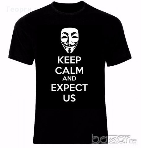 Анонимните Anonymous V for Vendetta Ceep Calm Тениска Мъжка/Дамска S до 2XL, снимка 1