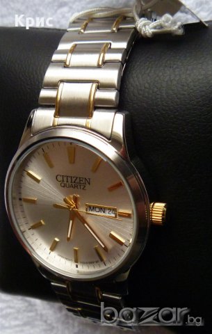 Нов ръчен часовник Цитизен, златни елементи, Citizen Watch BF0614-90A, еластична верижка, снимка 5 - Мъжки - 9068336