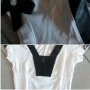 Дамски блузи рипс бяла рипс с кожа, снимка 6