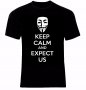 Анонимните Anonymous V for Vendetta Ceep Calm Тениска Мъжка/Дамска S до 2XL, снимка 1 - Тениски - 14034339