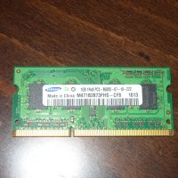 SODIMM памет Samsung 1GB DDR3, снимка 1 - Части за лаптопи - 25647374