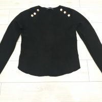 Дамска черна блуза марка Zara, снимка 1 - Блузи с дълъг ръкав и пуловери - 23570061