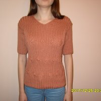 Ръчно плетена дамска блуза, снимка 1 - Блузи с дълъг ръкав и пуловери - 20252661