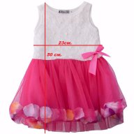 детска рокля перли-листа 10 розова;. , снимка 5 - Бебешки рокли - 16999426