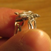 Стар Мъжки Сребърен пръстен - величествени змий моторджийски, мото аксесоари, мото екипировка, снимка 10 - Пръстени - 24325555