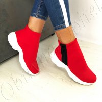Дамски Олекотени Спортни Обувки Модел:0929 Red, снимка 3 - Дамски ежедневни обувки - 22620465
