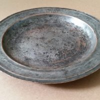 Автентична 1867 Възрожденска медна чиния сахан паница бакър, снимка 6 - Антикварни и старинни предмети - 21381340