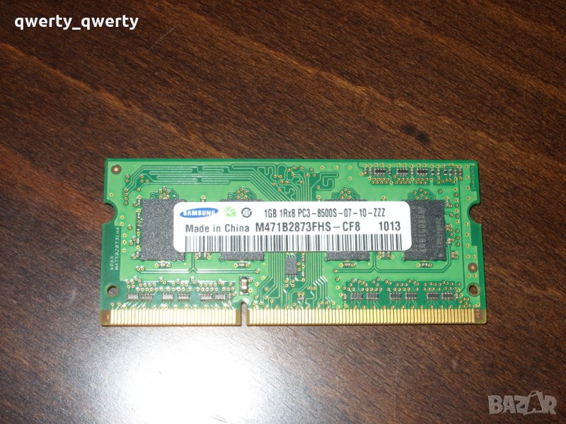 SODIMM памет Samsung 1GB DDR3, снимка 1
