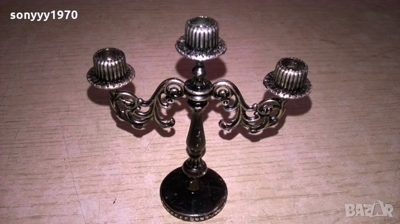 мини ретро колекция-свещник-внос швеицария-8х7х3см, снимка 1