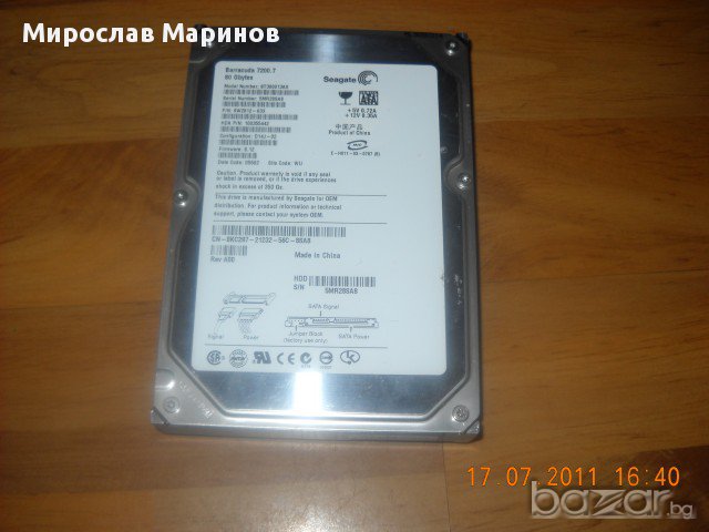 2.1.Хард диск за компютър (PC) Seagate 80 Gb-SATA 3,5 “ 7200 RPM, снимка 1