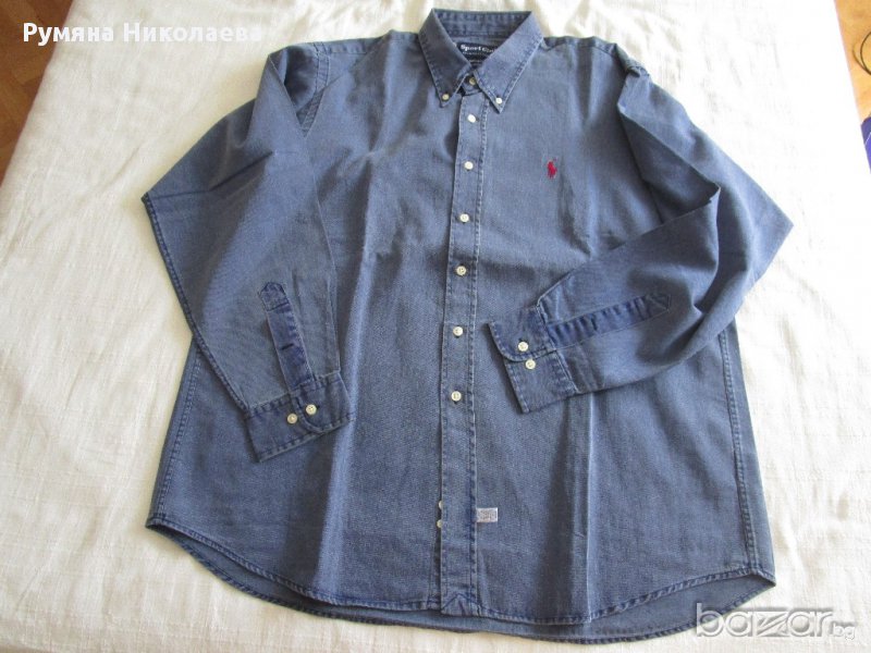 мъжка риза - тип дънкова тъмно синя размер XL, снимка 1