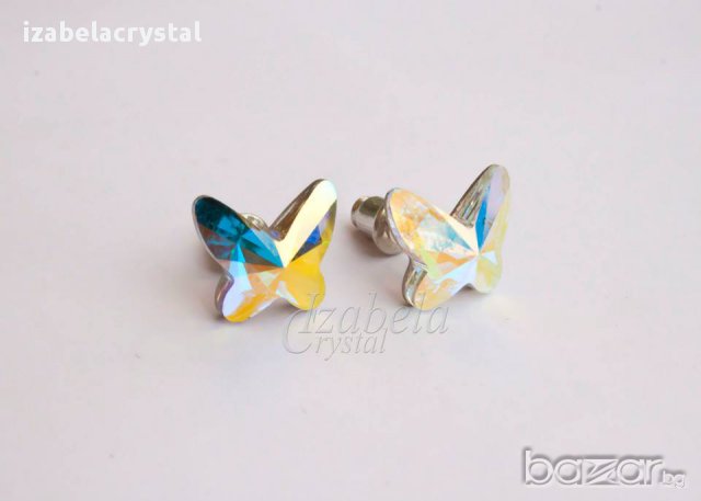  Сваровски Обеци "butterfly Lux" Swarovski, снимка 9 - Обеци - 10066953