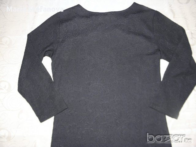 Нова черна рокля с гравирани цветя, снимка 3 - Рокли - 20185853